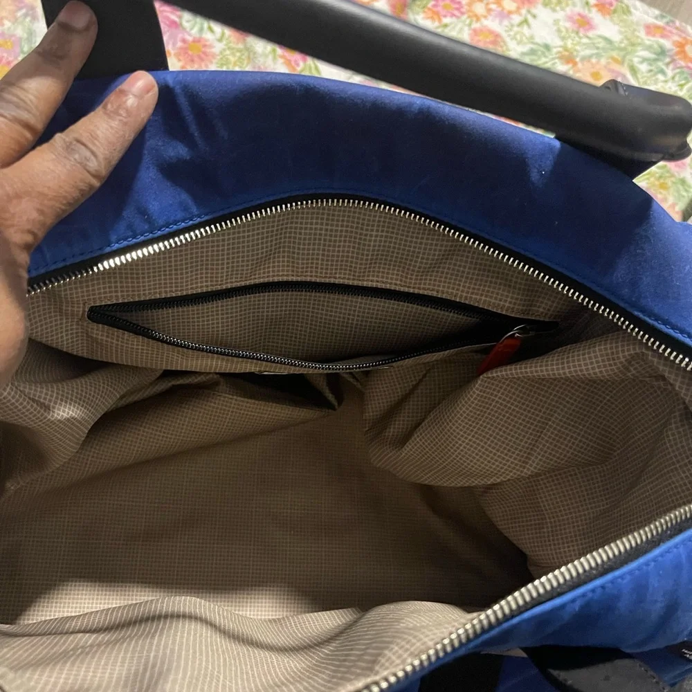Jack Spade Blue Men's Canvas Weekender Duffel Bag